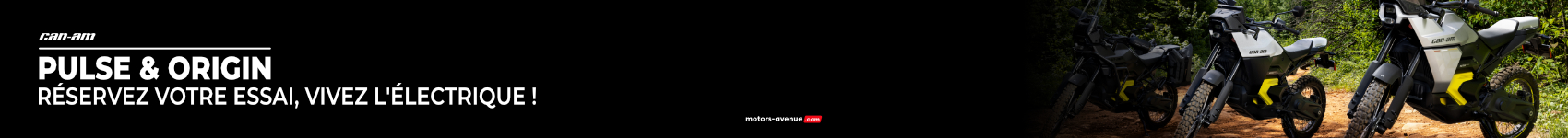 Bannière vertical ESSAIS MOTOS ÉLECTRIQUES CAN-AM